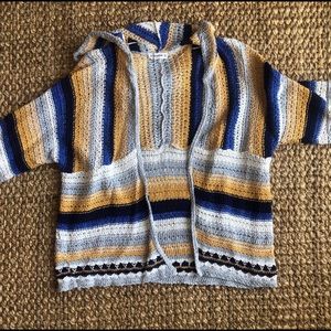 Hand knit Pull&Bear hooded cardigan